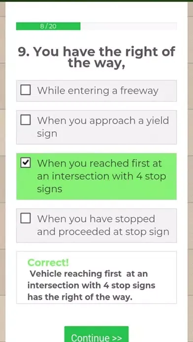 FL DMV PRACTICE DRIVING TESTS سکرین شاٹس