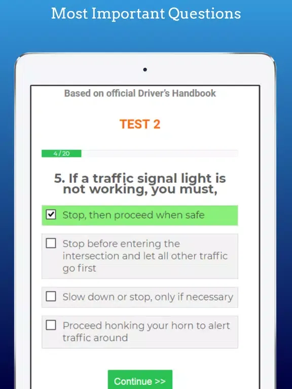 KS DMV PRACTICE DRIVING TESTS iPad 应用截图