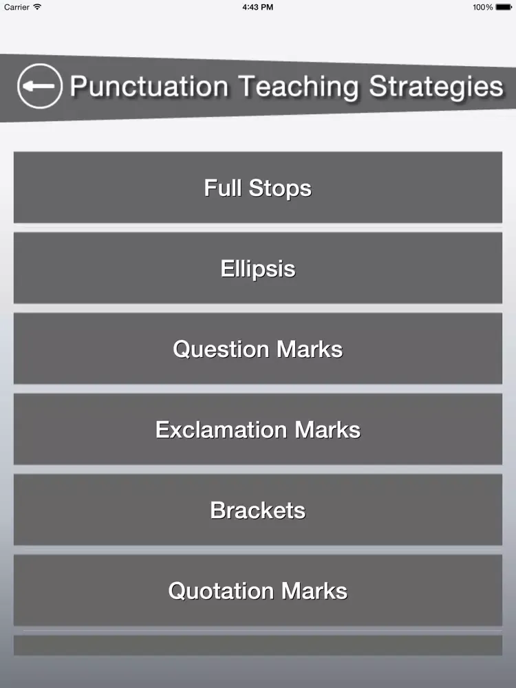The Alan Peat Pocket Punctuation App iPad  স্ক্রিনশট
