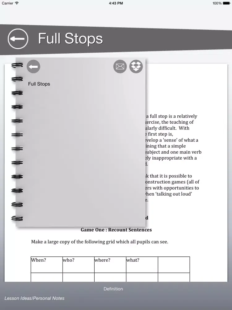 The Alan Peat Pocket Punctuation App iPad  স্ক্রিনশট