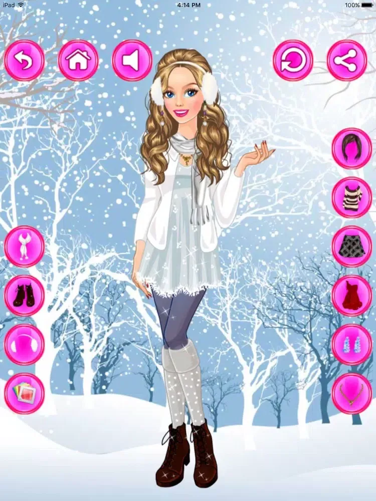 Capturas de pantalla de Winter Girls Dress up ,Makeup, Makeover iPad 