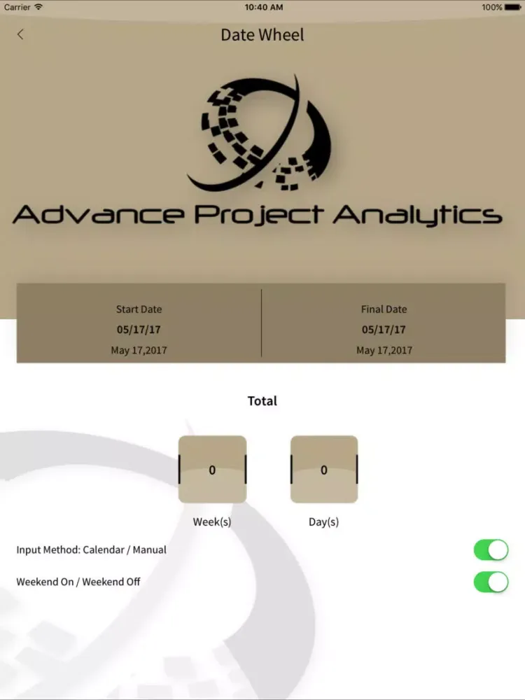 Project Analytics App iPad  スクリーンショット