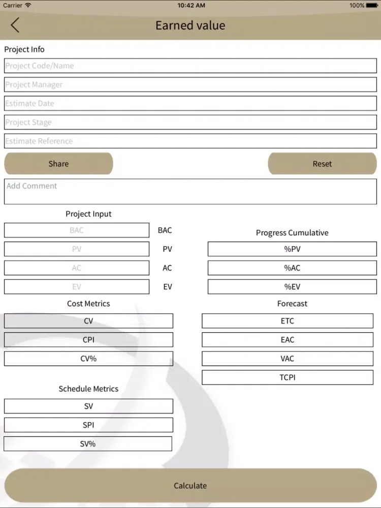 Project Analytics App iPad  スクリーンショット