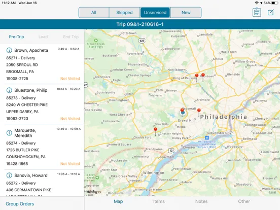 Tangkapan skrin TransportACE iPad 