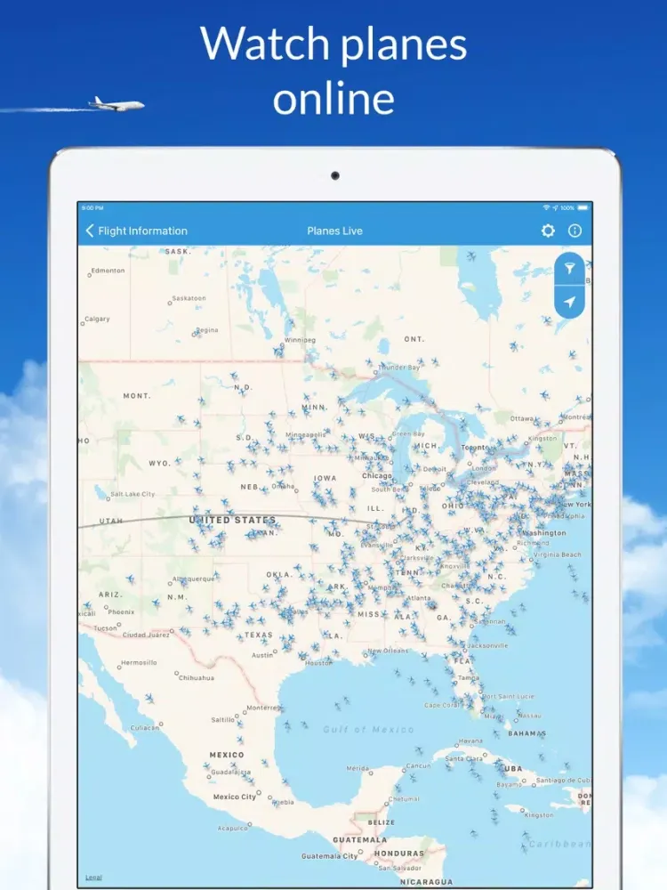 Planes Live: Flight Tracker iPad  Screenshots