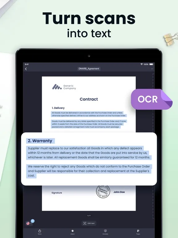 Scan Hero: PDF Scanner iPad  Ekran Görüntüleri
