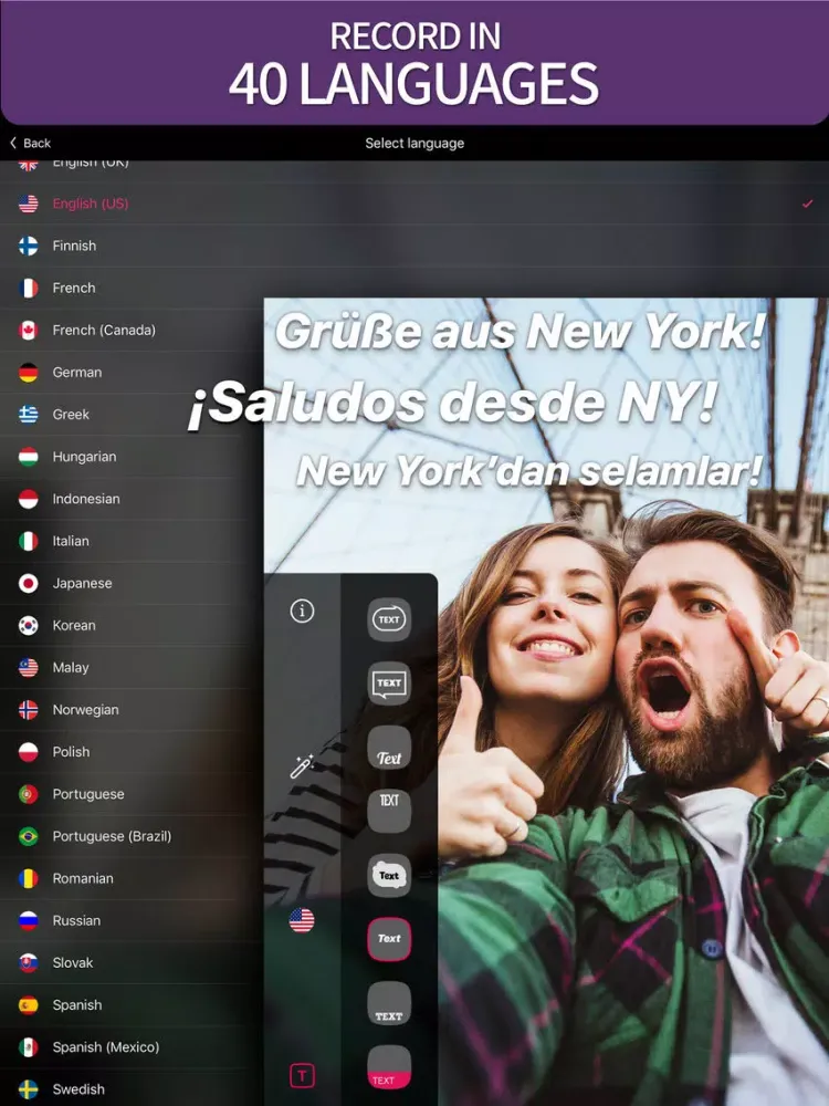 Скриншоты Clipomatic - Text on videos iPad 