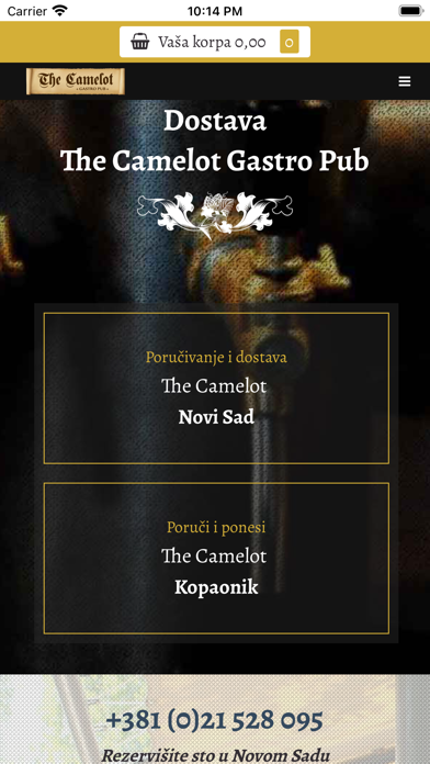 Tangkapan skrin The Camelot - Dostava