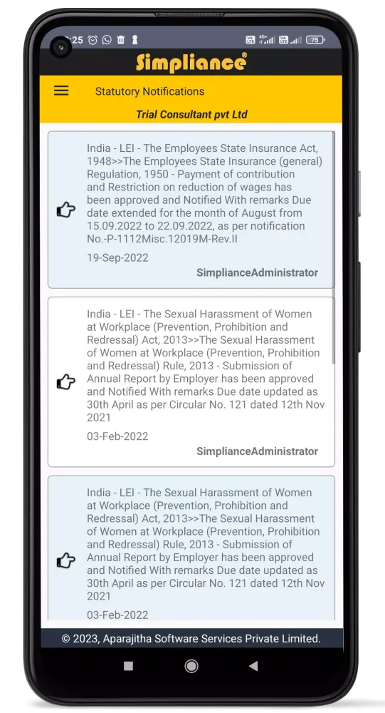 Simpliance Screenshots
