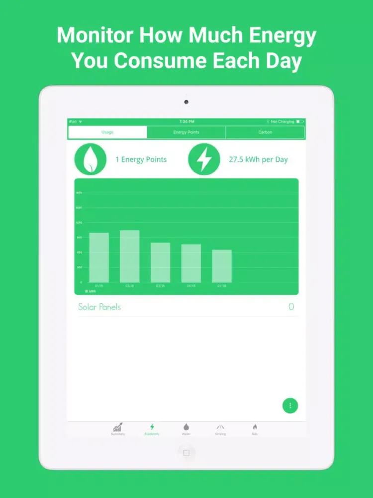 Capturas de tela do GoGreen: Carbon Tracker iPad 