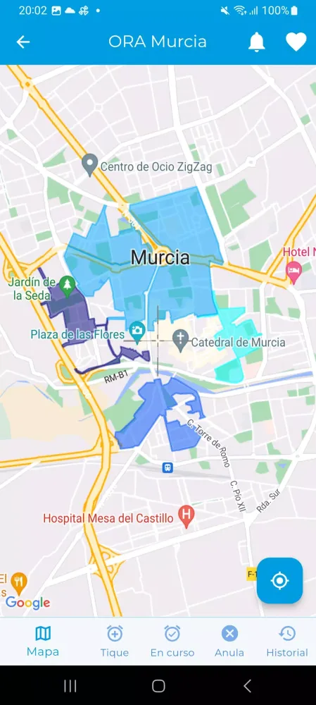 Capturas de tela do Aparcamurcia