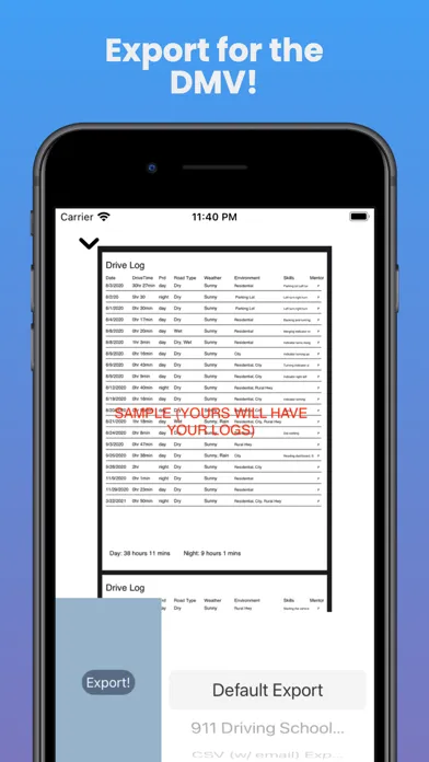تصاویر Quick Log - Student Driver Log