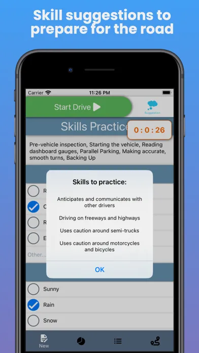 تصاویر Quick Log - Student Driver Log