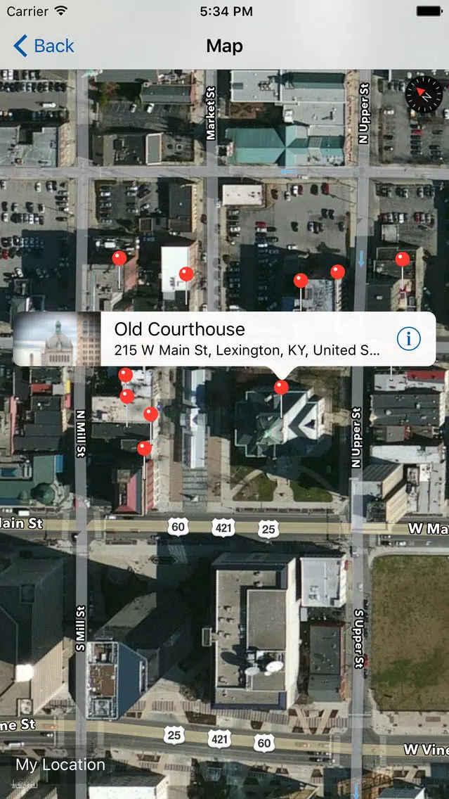 Capturas de tela do LexArch Tour: The Inquisitive Walker’s Guide to Lexington’s Downtown Architecture