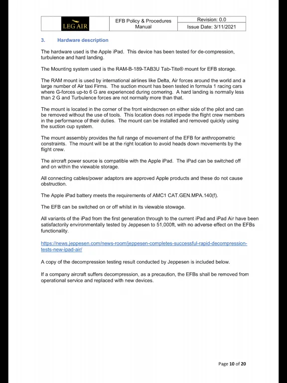 EFB Documents iPad  स्क्रीनशॉट