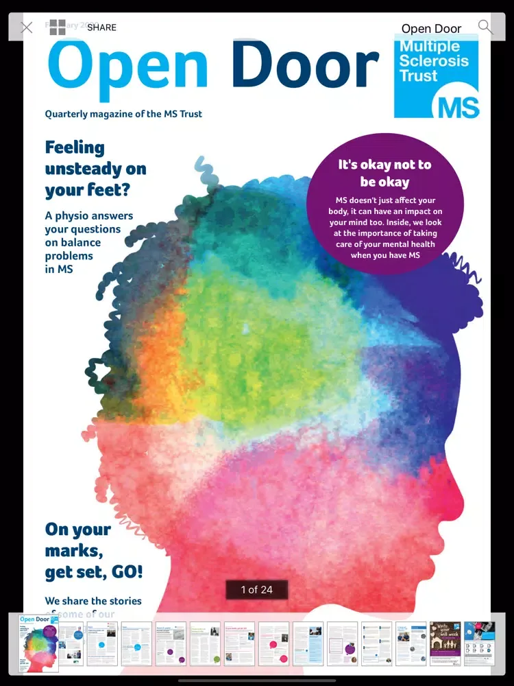 Ảnh chụp màn hình của MS Trust Publications iPad 