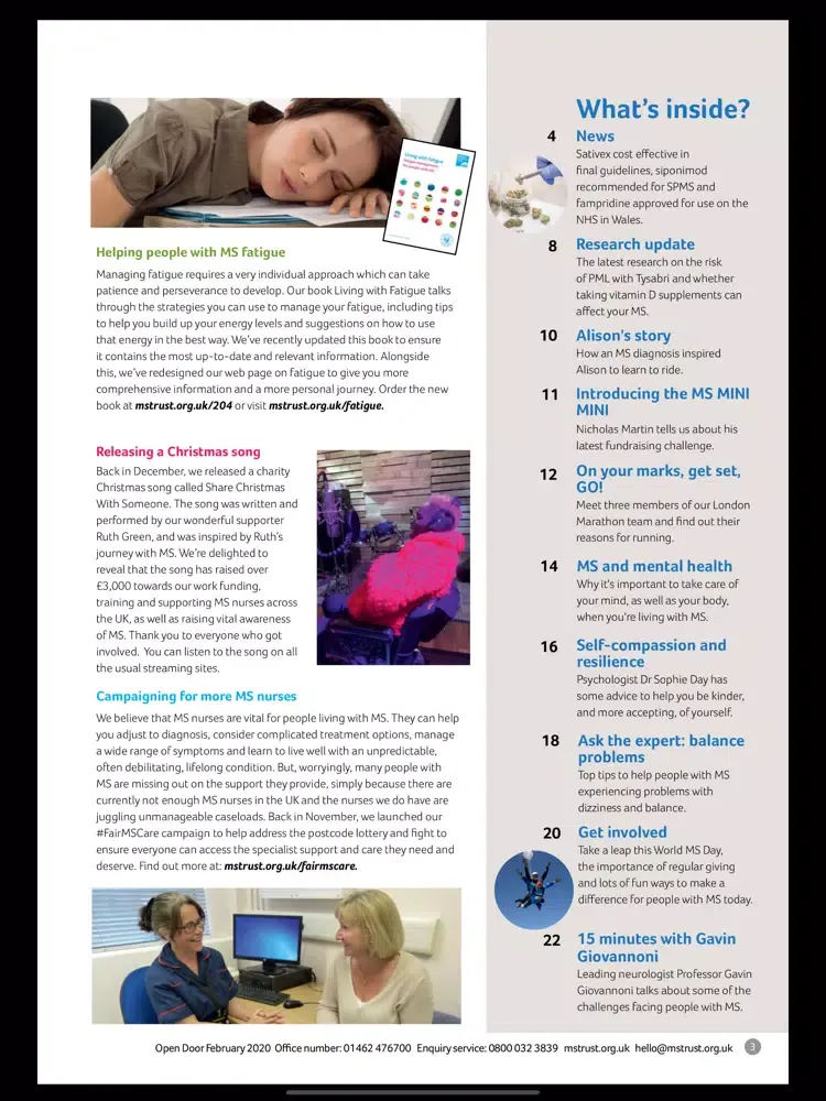 Ảnh chụp màn hình của MS Trust Publications iPad 