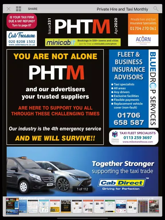 Ảnh chụp màn hình của PHTM - Private Hire and Taxi iPad 