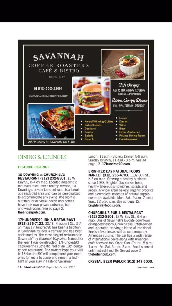 Captures d'écran de Savannah Visitor Guide
