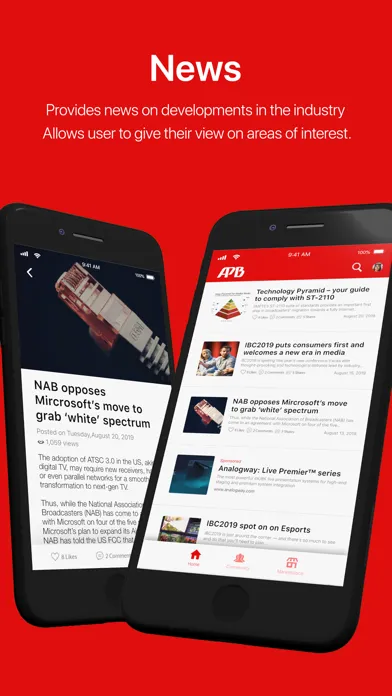 Capturas de tela do APB App
