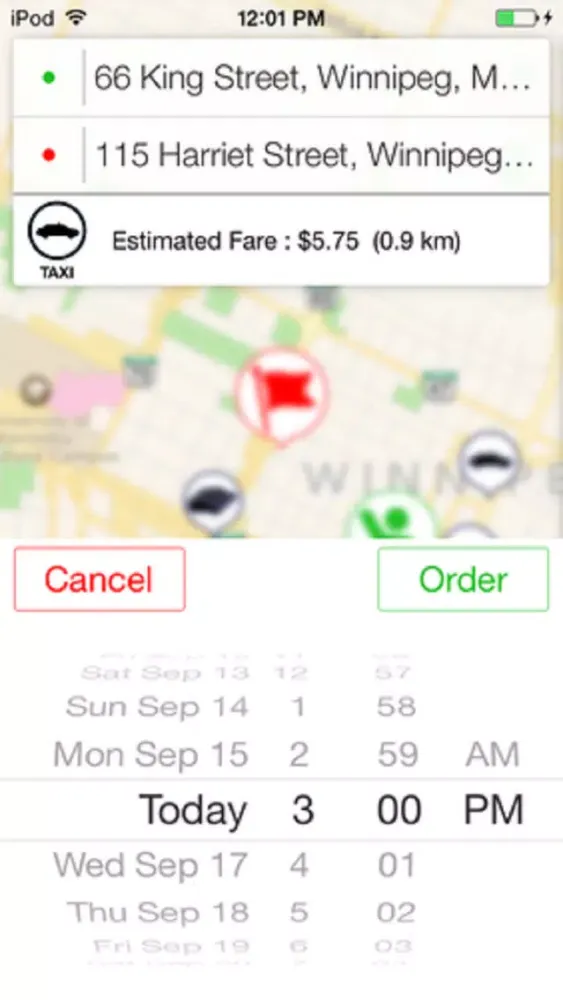 Ảnh chụp màn hình của Duffy's Taxi