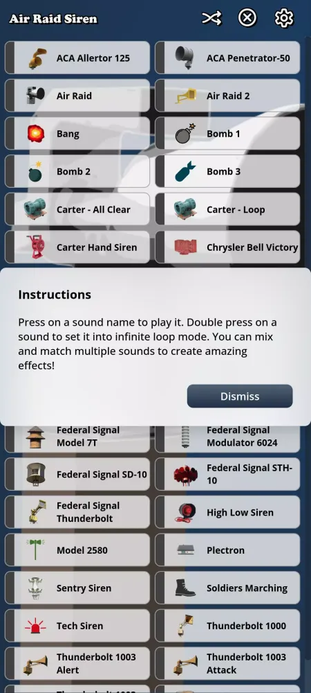 Air Raid Siren Soundboard Screenshots