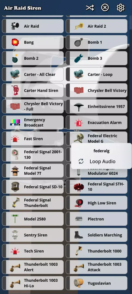 Air Raid Siren Soundboard Screenshots