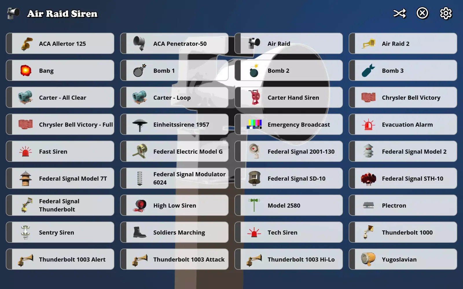 Air Raid Siren Soundboard Screenshots