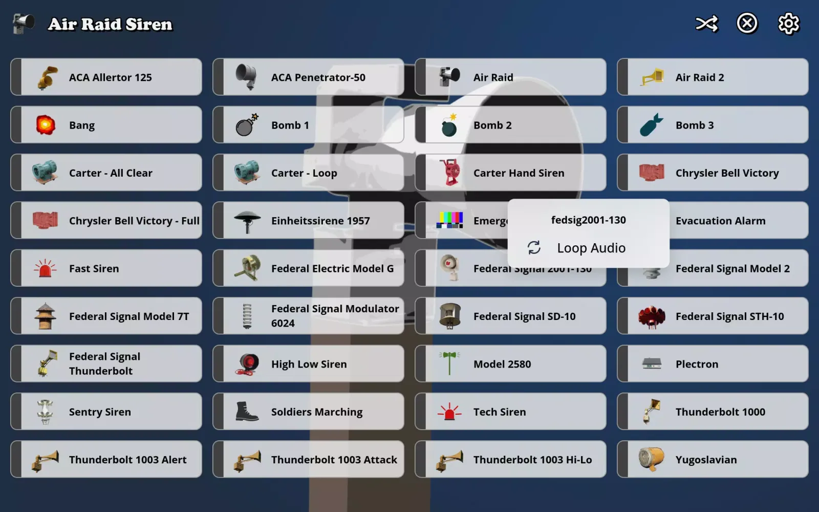 Air Raid Siren Soundboard Screenshots