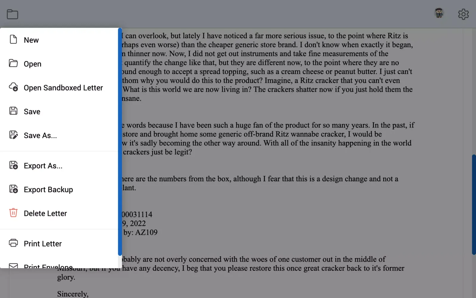EZ Letter Maker Screenshots