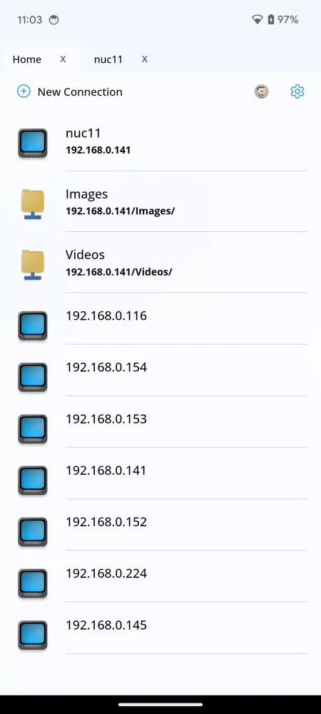 Screenshot di Network Browser