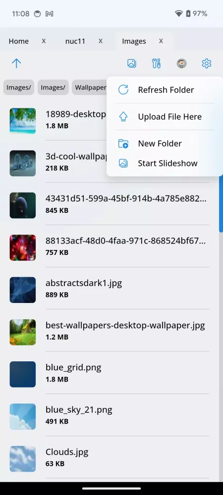Screenshot di Network Browser