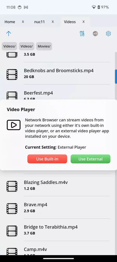 Screenshot di Network Browser