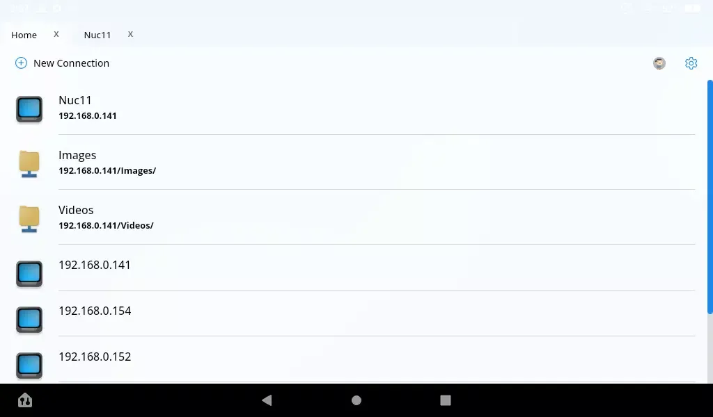 Screenshot di Network Browser
