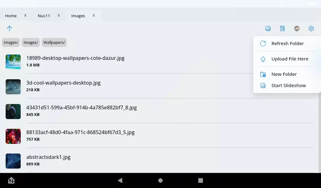 Screenshot di Network Browser