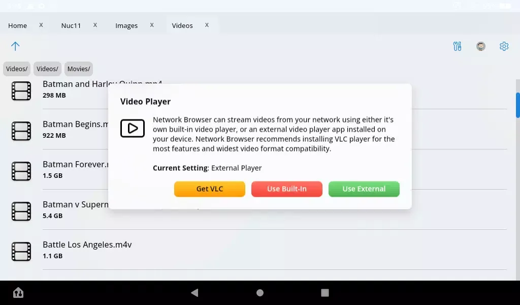 Screenshot di Network Browser