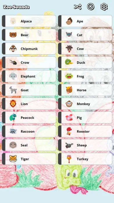Captures d'écran de Zoo Soundboard