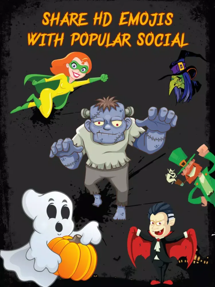 Halloween Emojis - Scary Emoji Icons & Stickers! iPad 應用截圖
