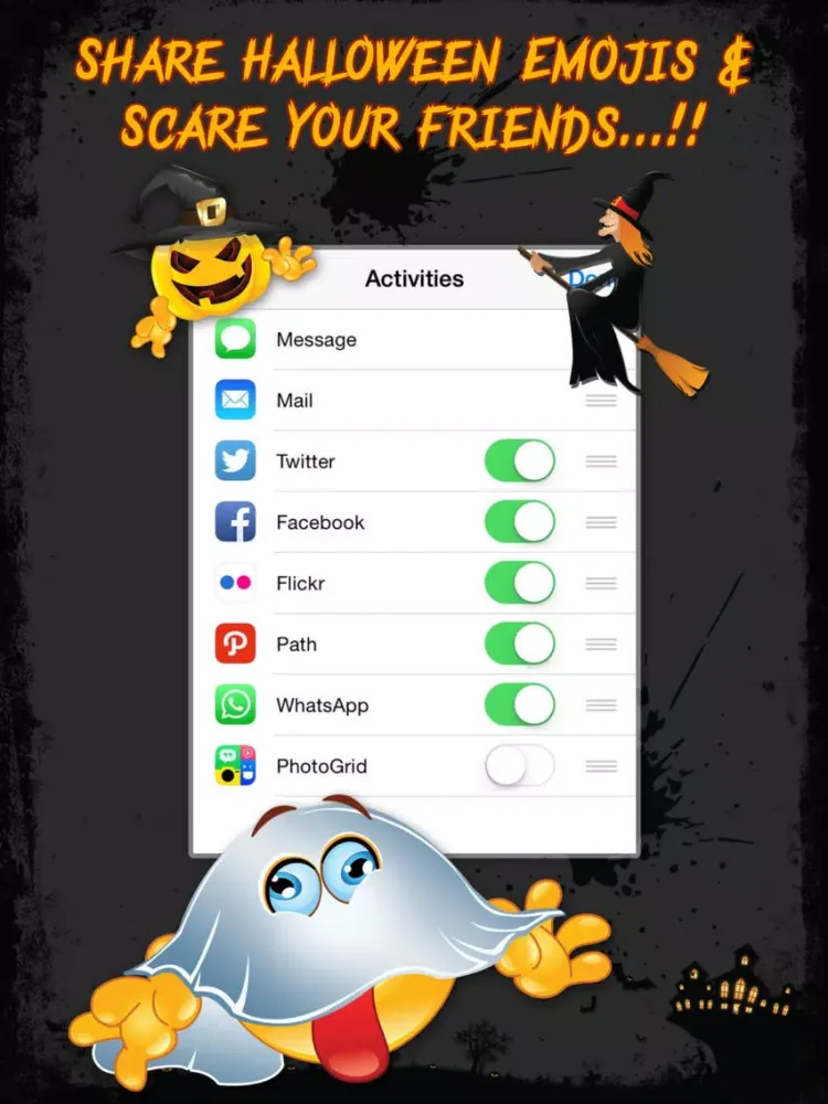 Halloween Emojis - Scary Emoji Icons & Stickers! iPad 應用截圖