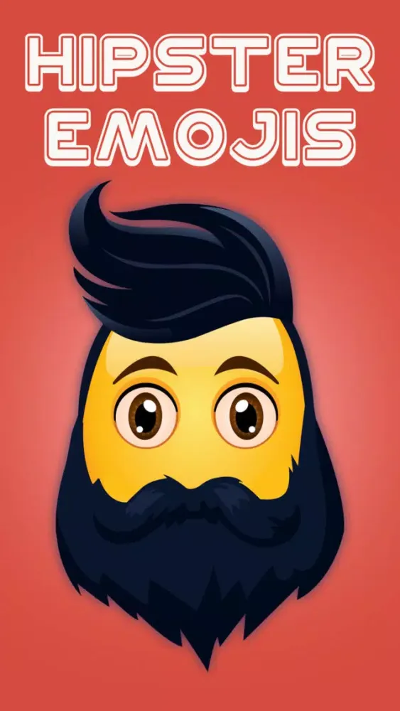 Tangkapan skrin Hipster Emojis – Sexy Mustache & Beard Emojis