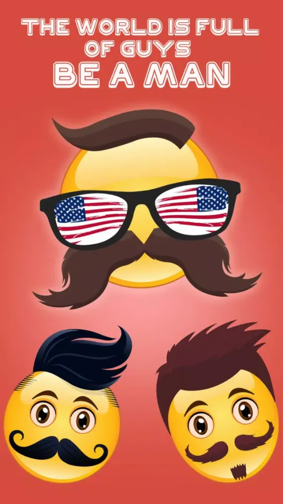 Tangkapan skrin Hipster Emojis – Sexy Mustache & Beard Emojis