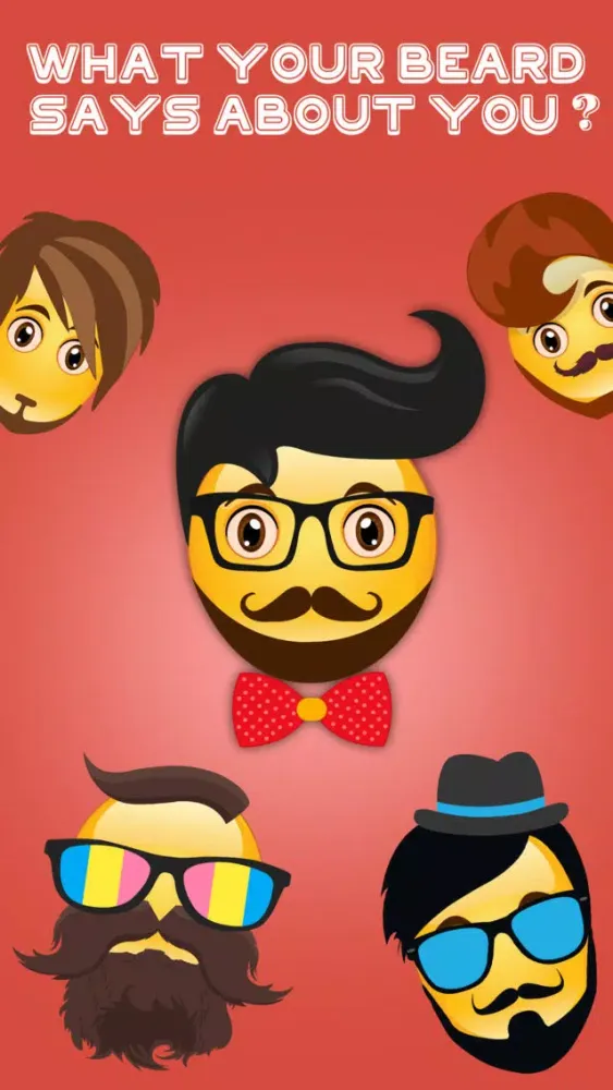 Tangkapan skrin Hipster Emojis – Sexy Mustache & Beard Emojis