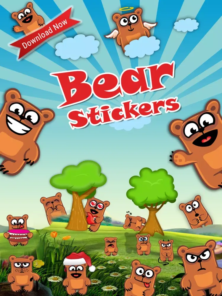 Bear Emoji Stickers iPad  سکرین شاٹس