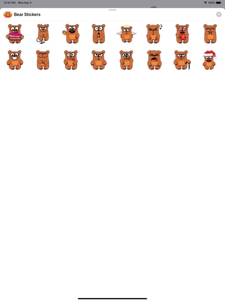 Bear Emoji Stickers iPad  سکرین شاٹس