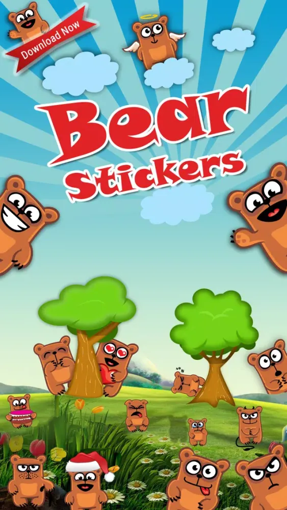 Bear Emoji Stickers سکرین شاٹس