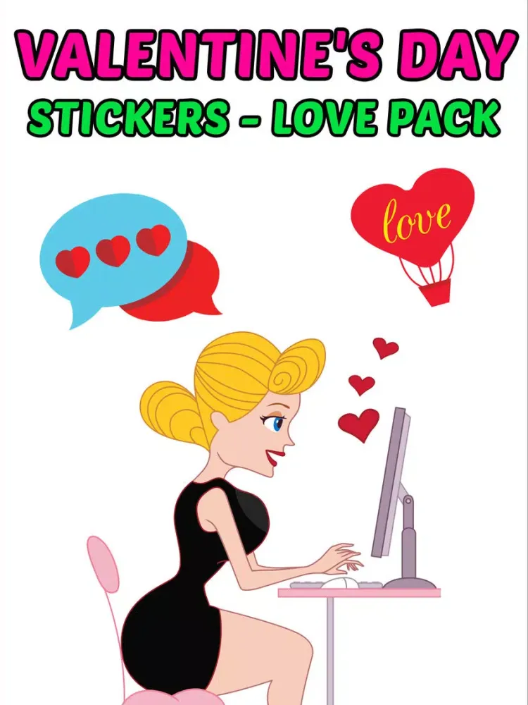 Valentine's Day Love Stickers iPad  سکرین شاٹس