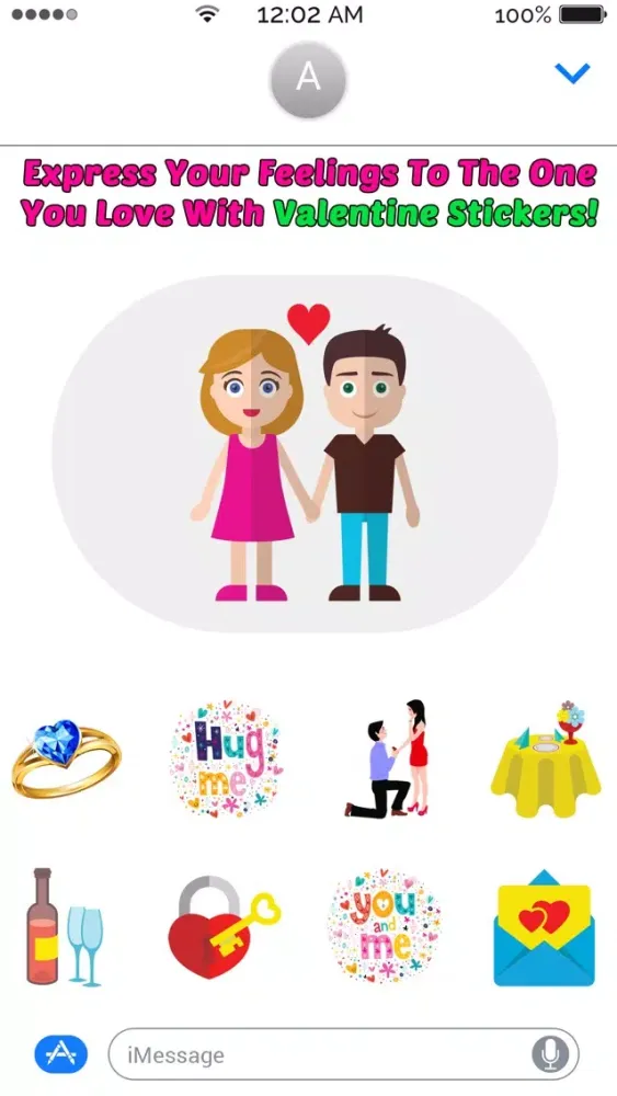 Valentine's Day Love Stickers سکرین شاٹس