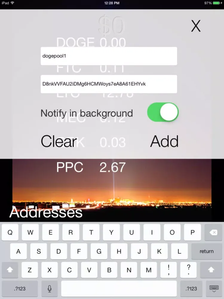 Captures d'écran de Wallet Mon iPad 