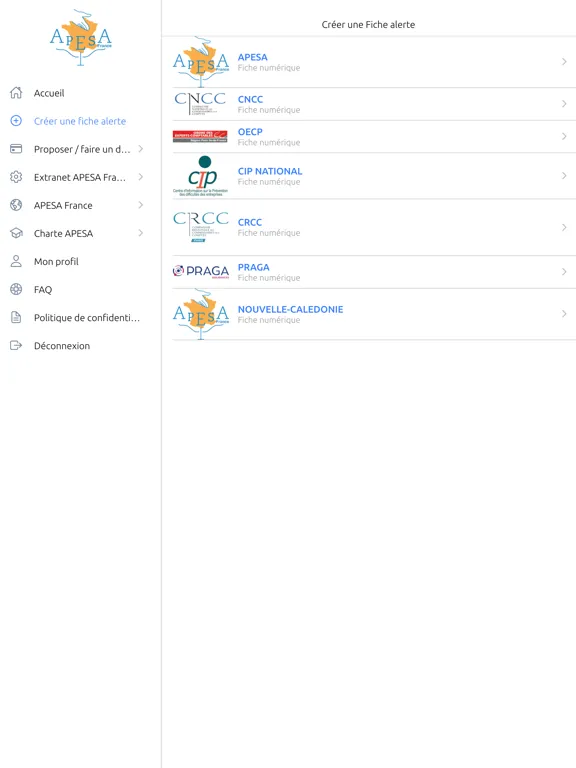 APESA France iPad  Screenshots