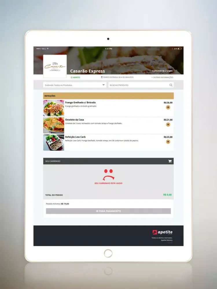 Ảnh chụp màn hình của Casarão Express iPad 